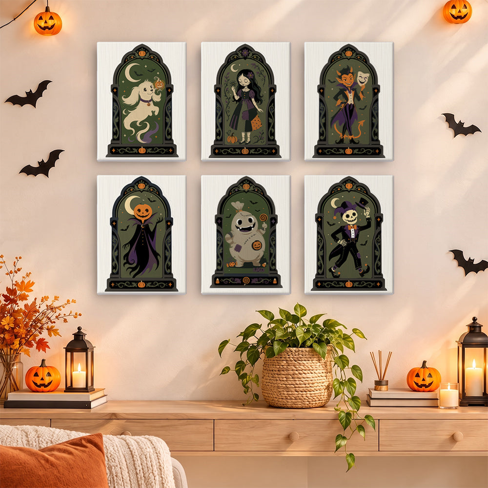 Arched Window Haunted Gallery mini paint by numbers – image 14