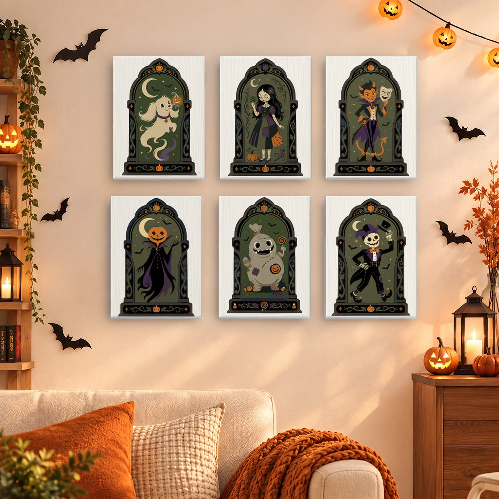Arched Window Haunted Gallery mini paint by numbers – image 15