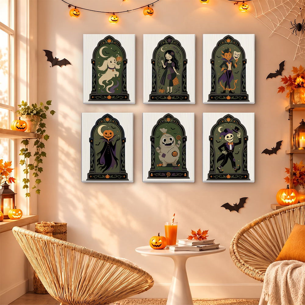 Arched Window Haunted Gallery mini paint by numbers – image 16