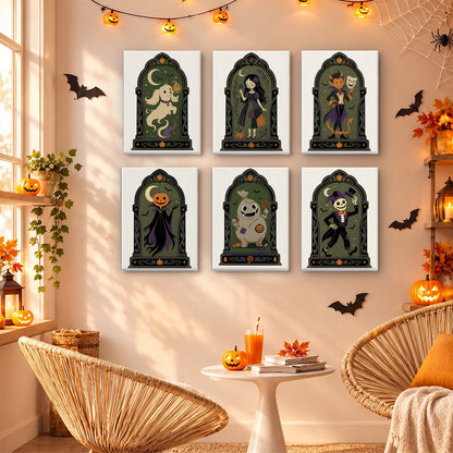 Arched Window Haunted Gallery mini paint by numbers – image 16
