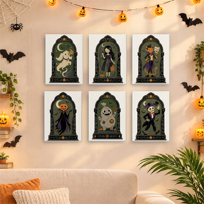 Arched Window Haunted Gallery mini paint by numbers – image 17