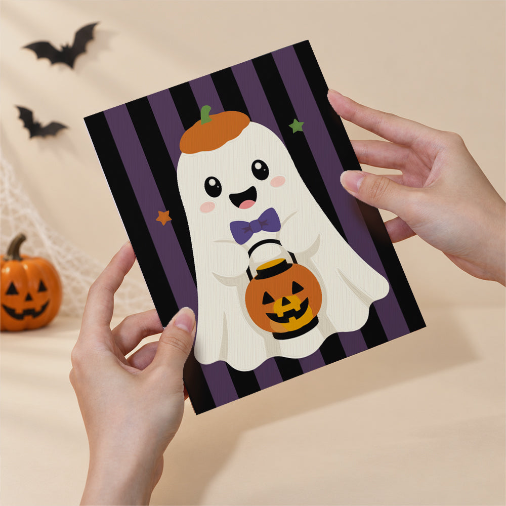 Striped Backdrop Dress-Up Ghosts mini paint by numbers – image 6