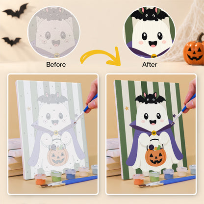 Striped Backdrop Dress-Up Ghosts mini paint by numbers – image 10