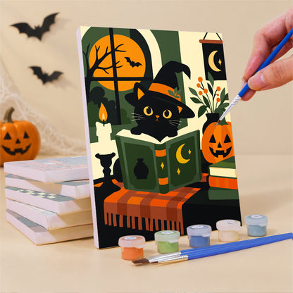 Witchy Black Cat Library mini paint by numbers – image 3