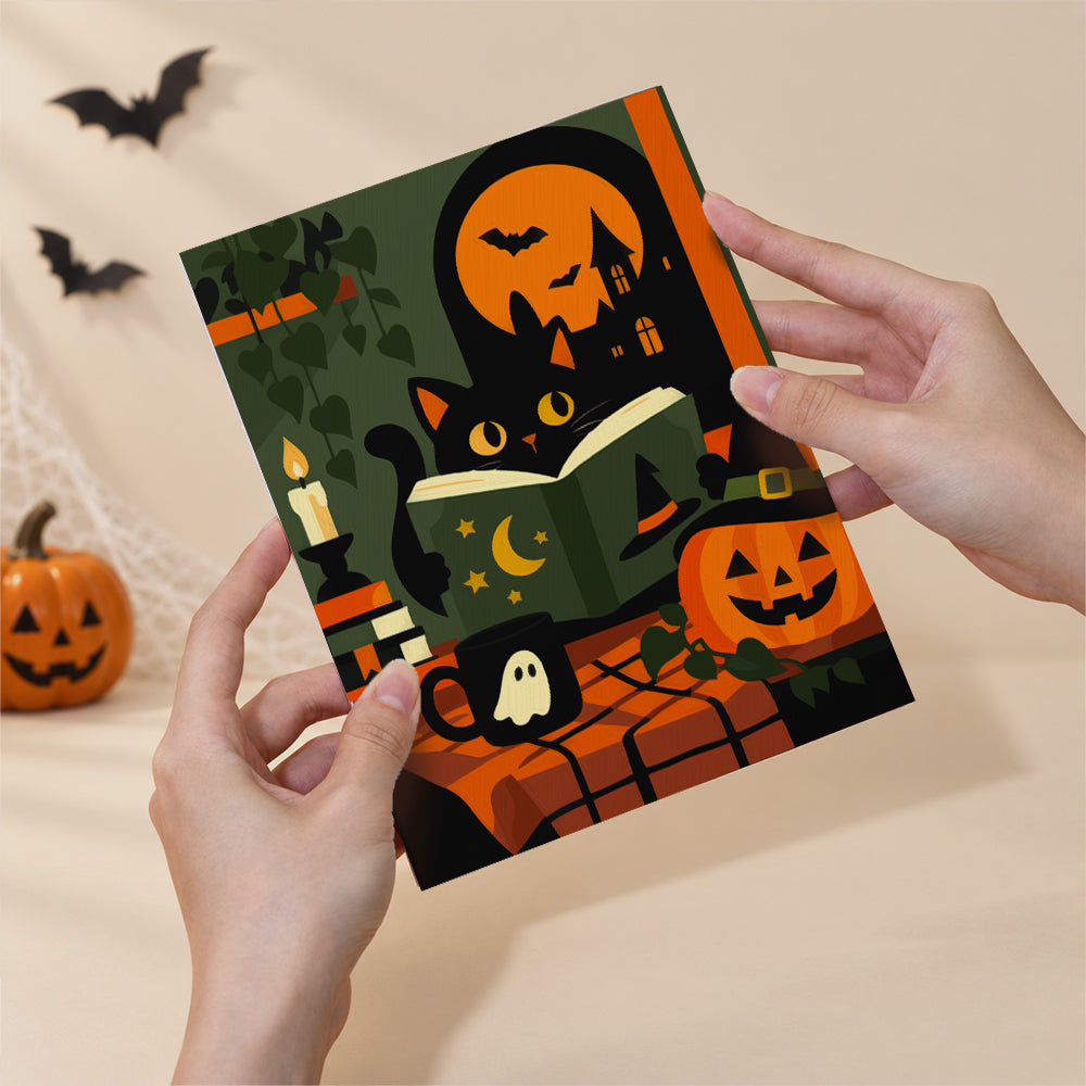 Witchy Black Cat Library mini paint by numbers – image 6