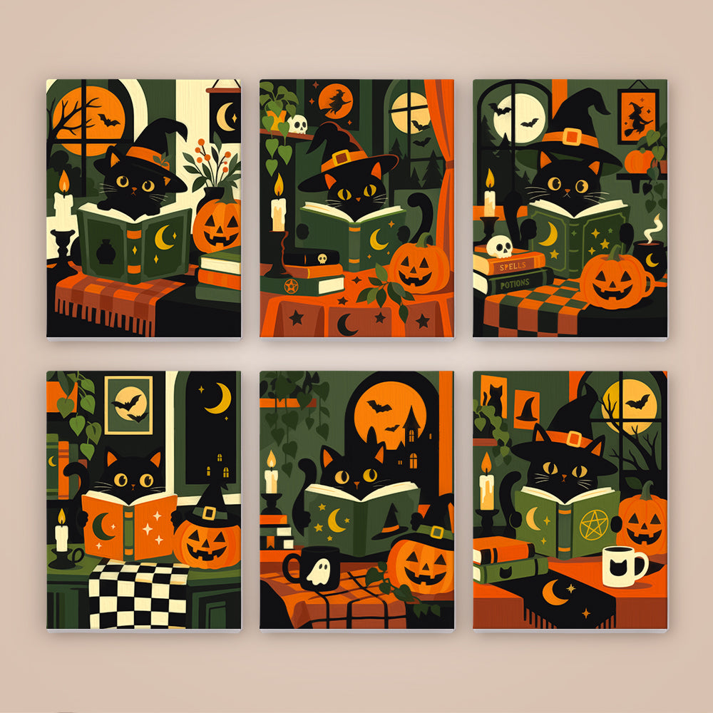 Witchy Black Cat Library mini paint by numbers – image 8