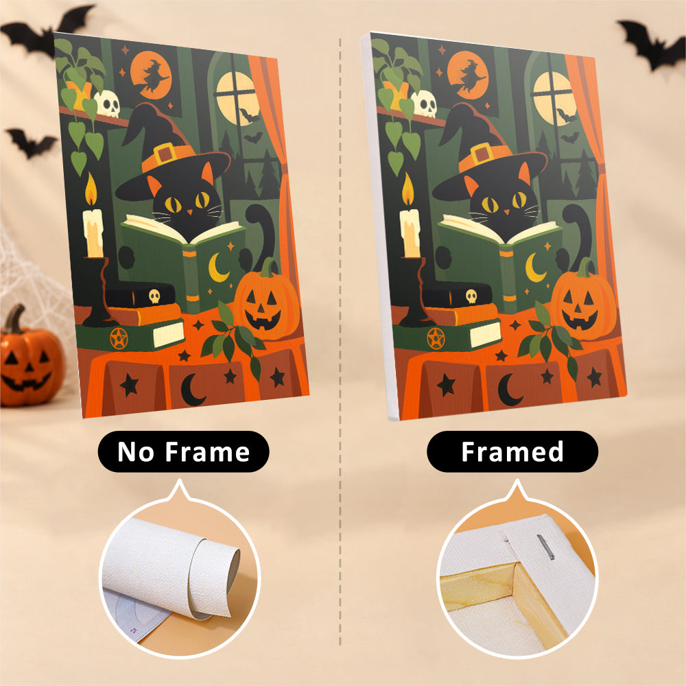 Witchy Black Cat Library mini paint by numbers – image 13