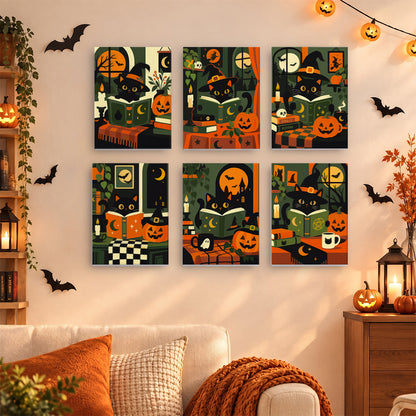 Witchy Black Cat Library mini paint by numbers – image 15
