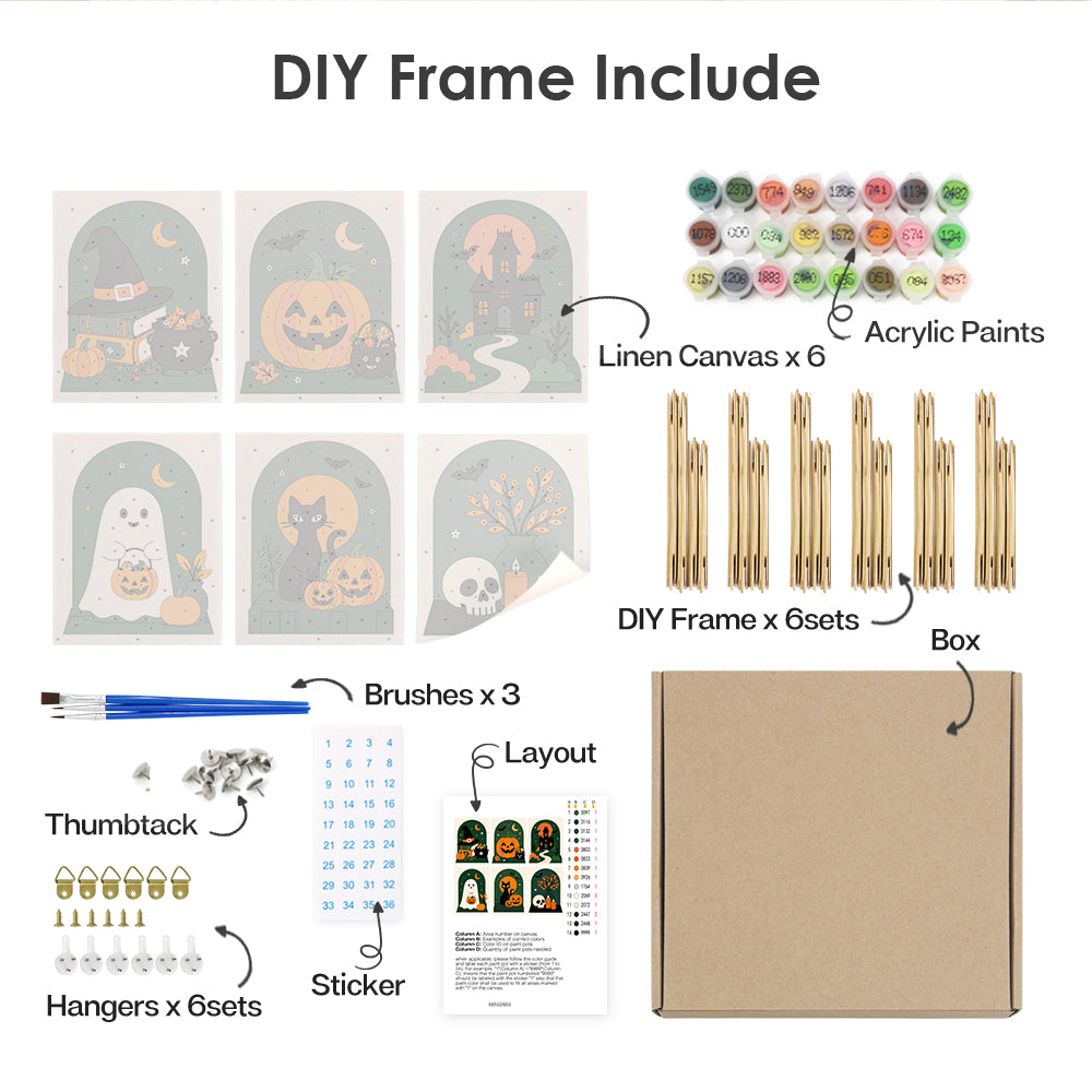 Gothic Arch Halloween mini paint by numbers – image 18