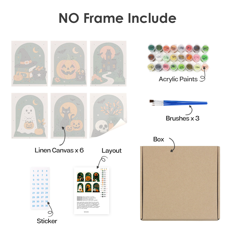 Gothic Arch Halloween mini paint by numbers – image 19