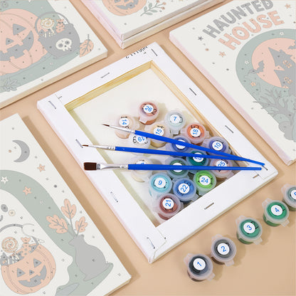 Retro Halloween Slogans mini paint by numbers – image 2