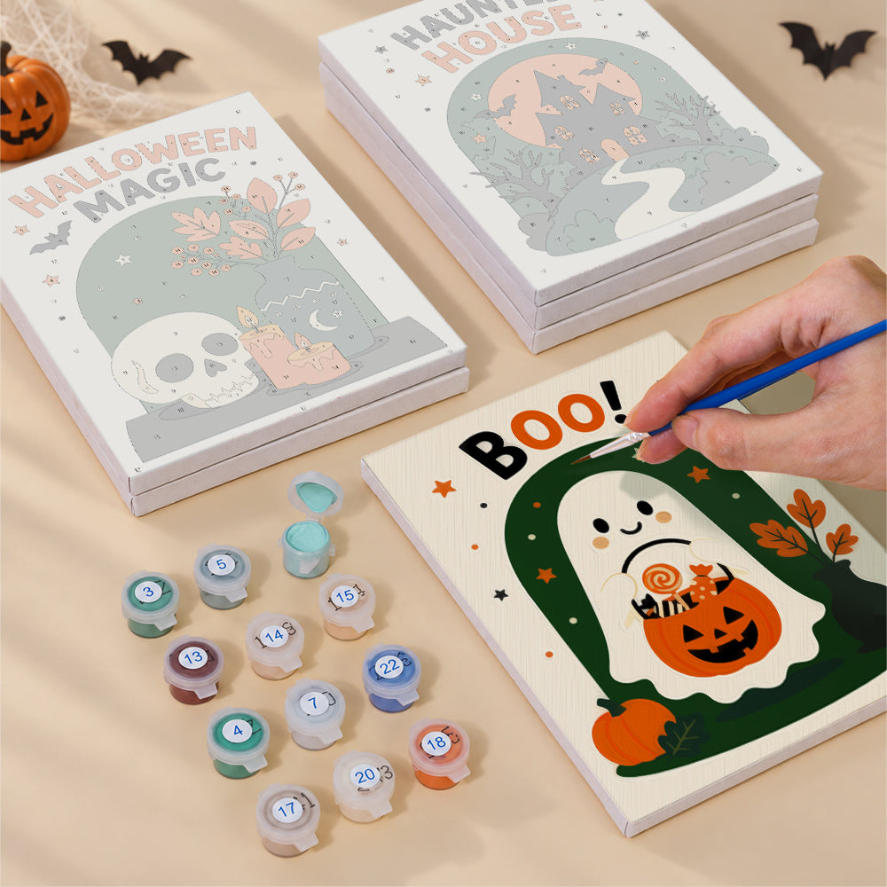 Retro Halloween Slogans mini paint by numbers – image 4