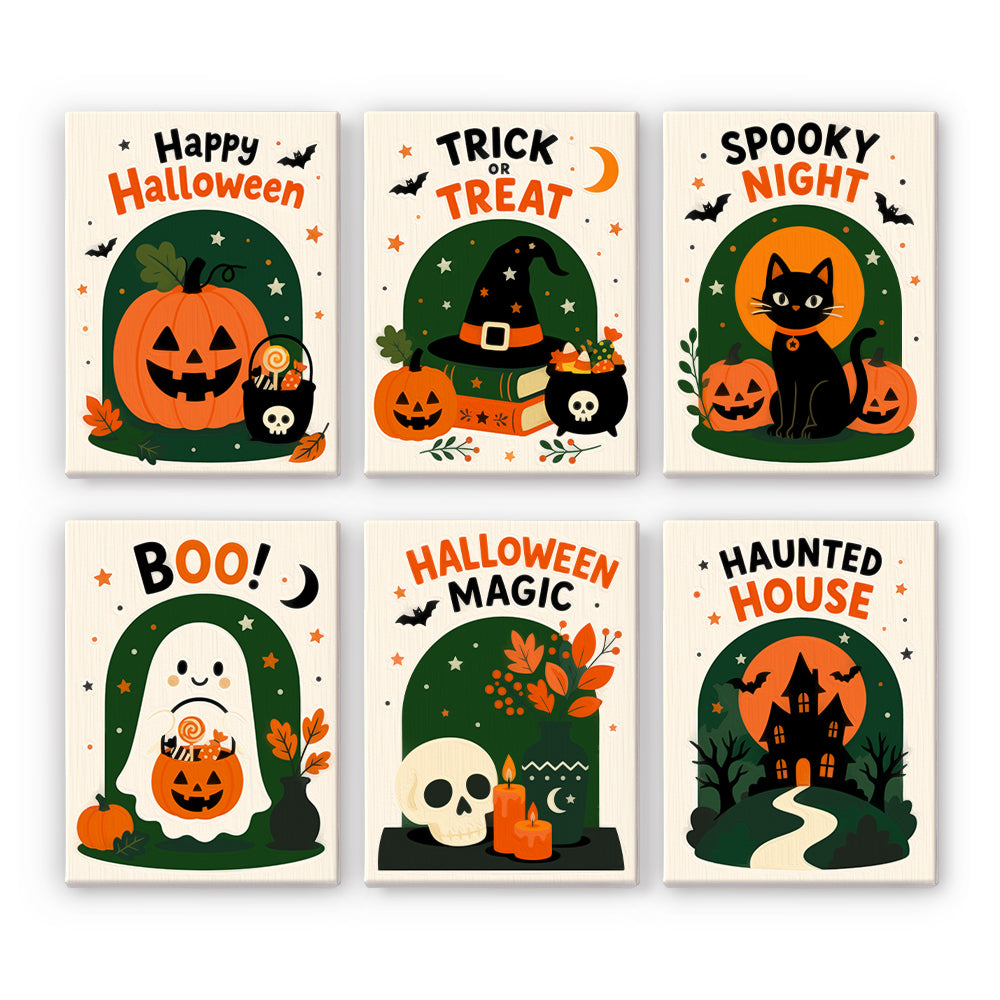 Retro Halloween Slogans mini paint by numbers – image 7