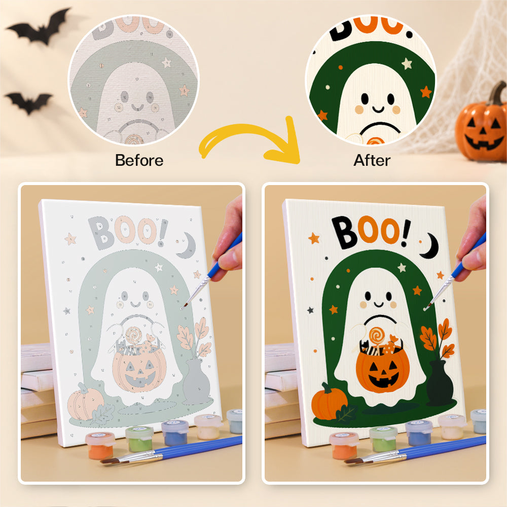 Retro Halloween Slogans mini paint by numbers – image 10