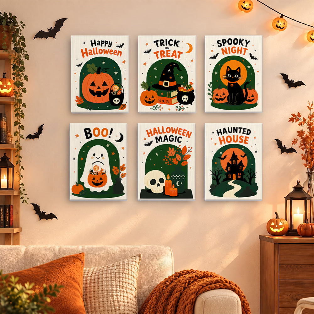 Retro Halloween Slogans mini paint by numbers – image 15