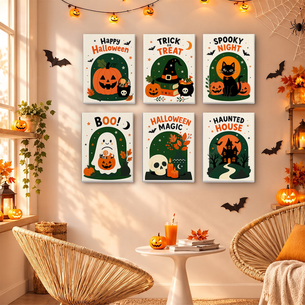 Retro Halloween Slogans mini paint by numbers – image 16