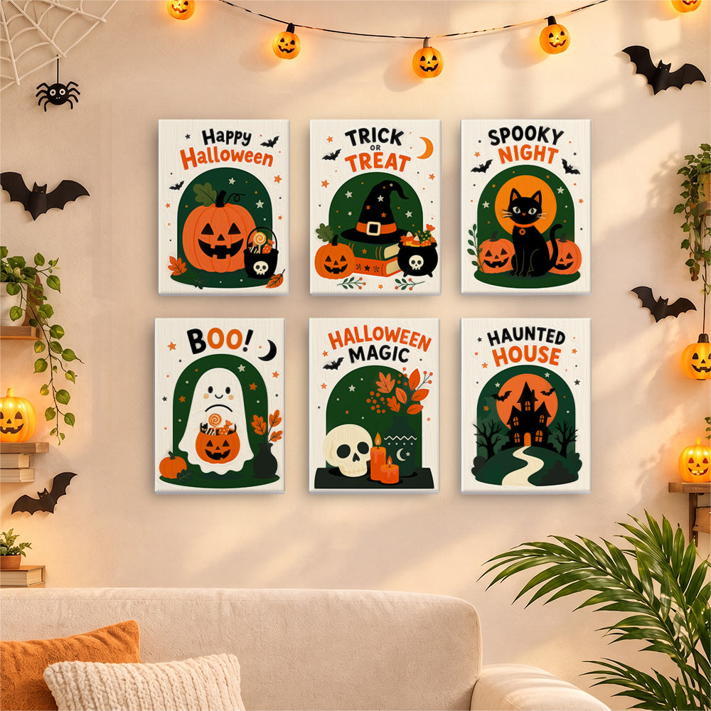 Retro Halloween Slogans mini paint by numbers – image 17