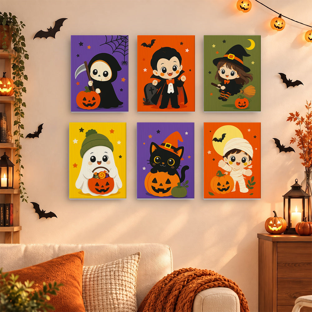 Reaper and Vampire Kid Costumes mini paint by numbers – image 15