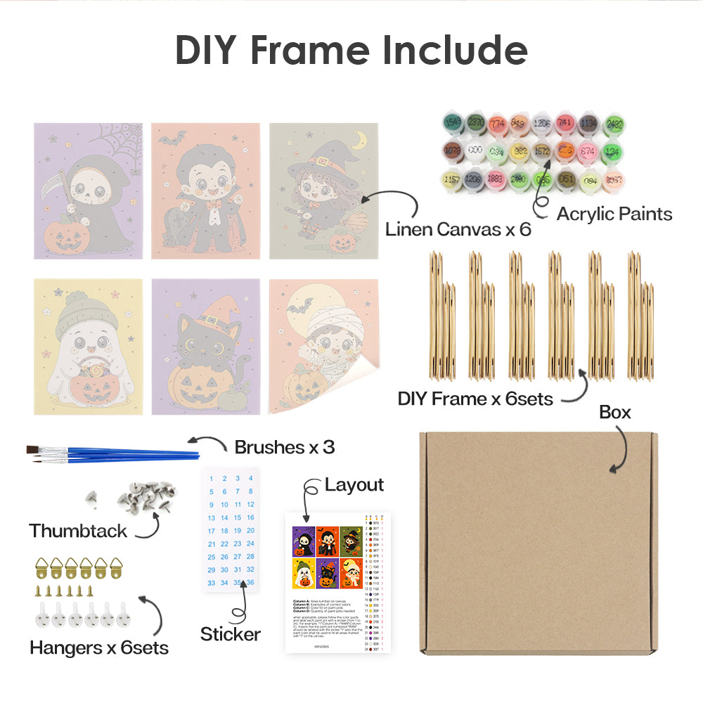 Reaper and Vampire Kid Costumes mini paint by numbers – image 18