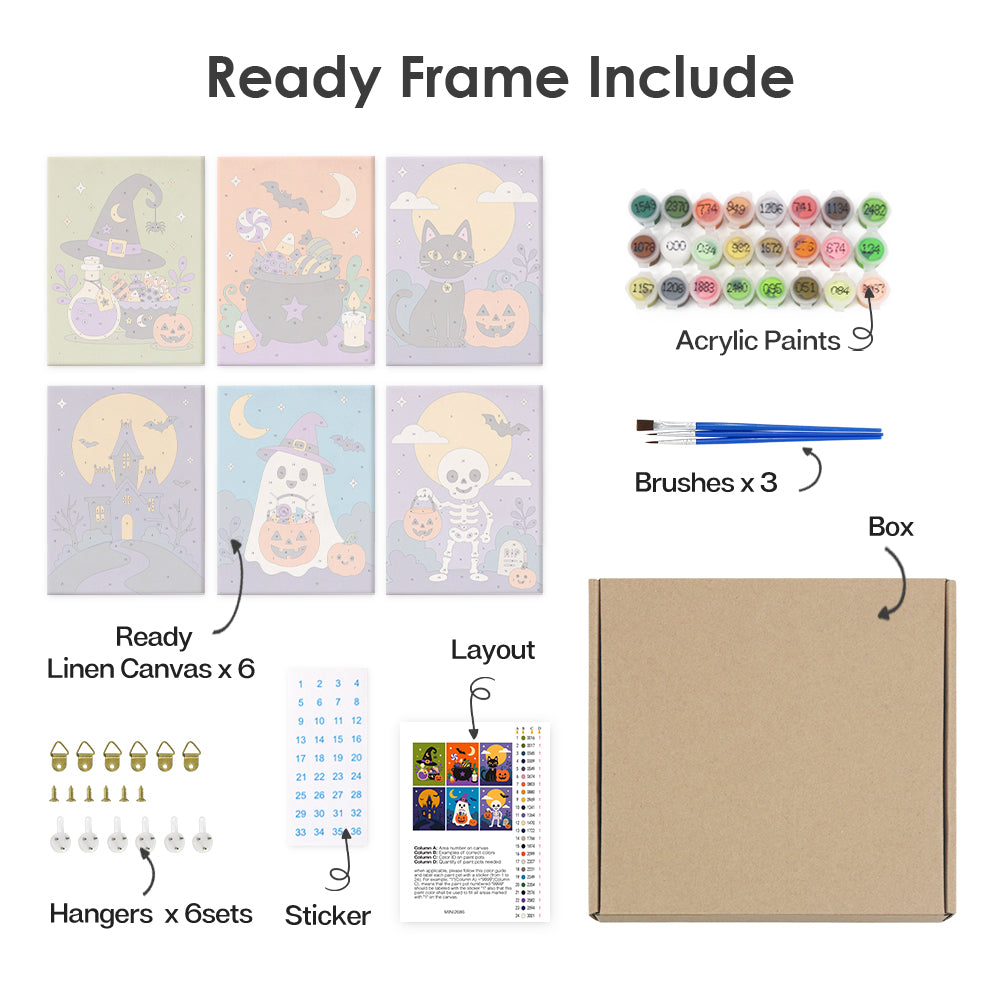 Halloween Candy Night mini paint by numbers – image 20