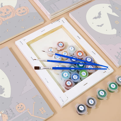 Halloween Full Moon Silhouettes mini paint by numbers – image 2