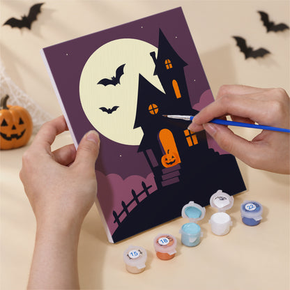 Halloween Full Moon Silhouettes mini paint by numbers – image 5