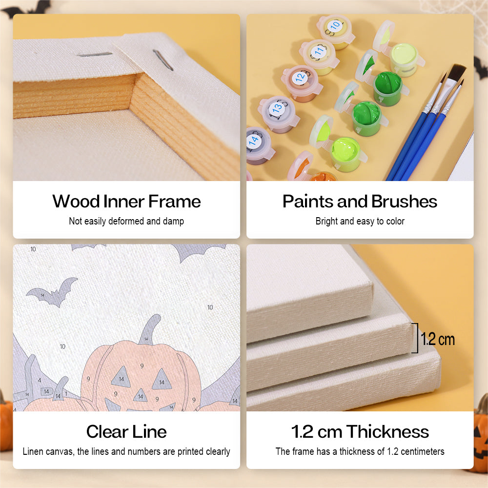 Halloween Full Moon Silhouettes mini paint by numbers – image 9