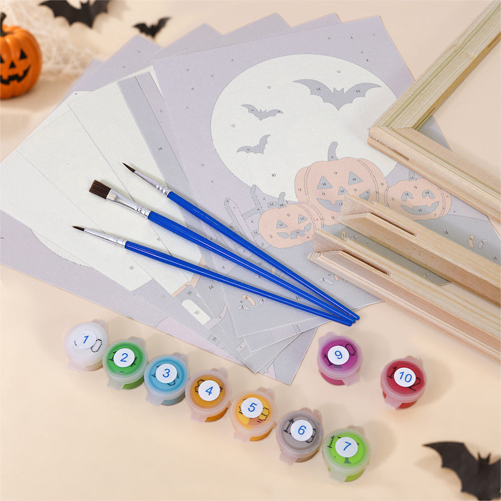 Halloween Full Moon Silhouettes mini paint by numbers – image 11