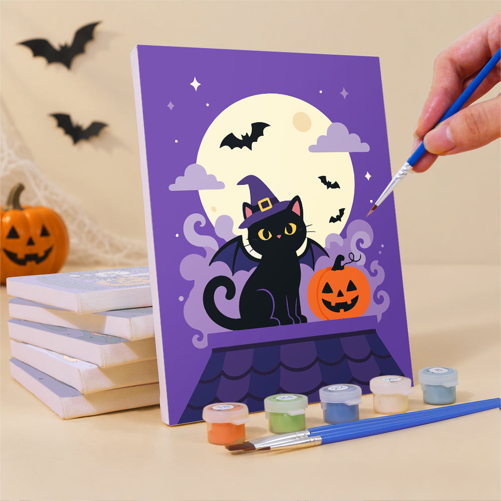 Purple Moon Halloween mini paint by numbers – image 3