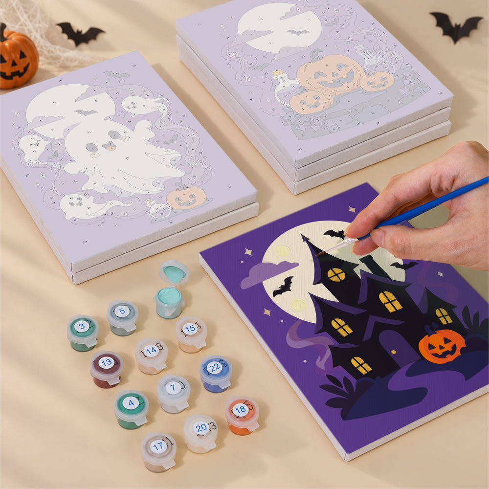 Purple Moon Halloween mini paint by numbers – image 4