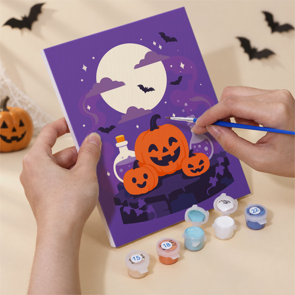 Purple Moon Halloween mini paint by numbers – image 5