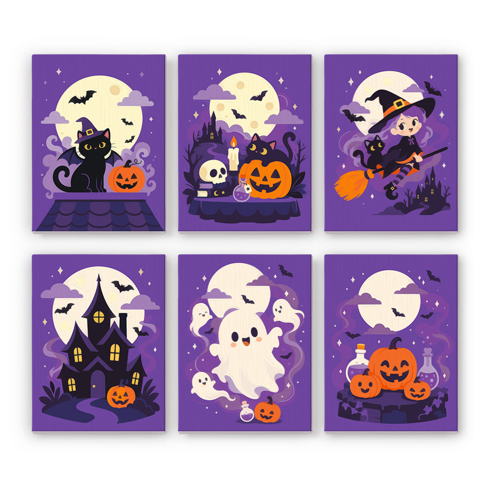 Purple Moon Halloween mini paint by numbers – image 7