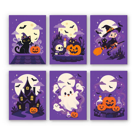 Purple Moon Halloween mini paint by numbers – image 7