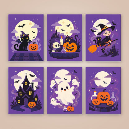 Purple Moon Halloween mini paint by numbers – image 8