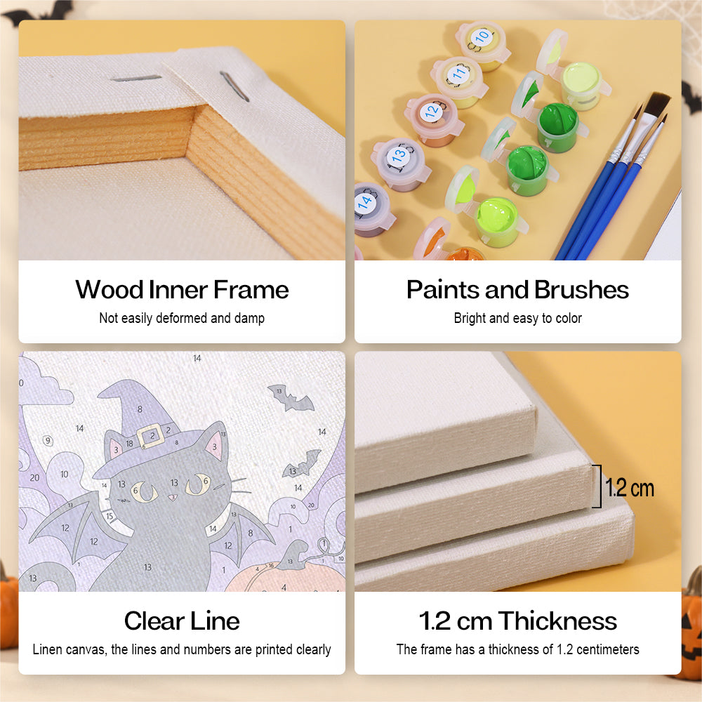 Purple Moon Halloween mini paint by numbers – image 9
