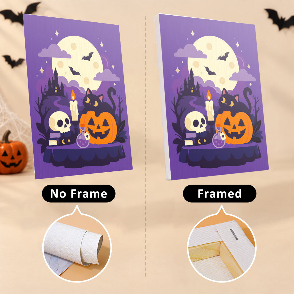 Purple Moon Halloween mini paint by numbers – image 13