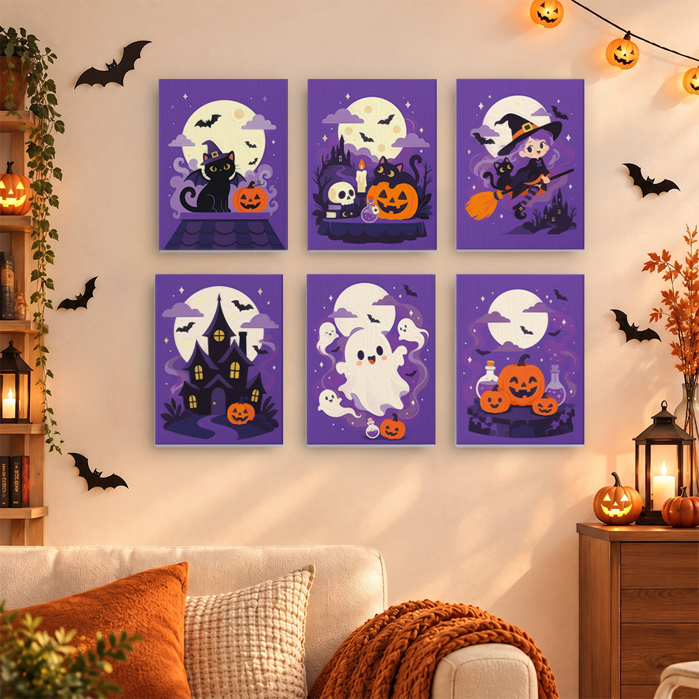 Purple Moon Halloween mini paint by numbers – image 15