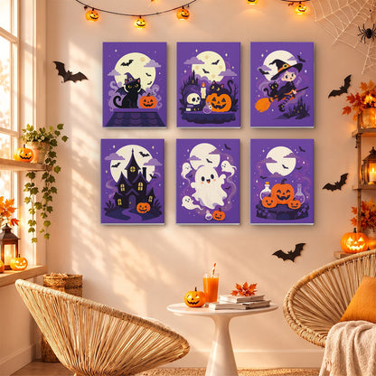 Purple Moon Halloween mini paint by numbers – image 16