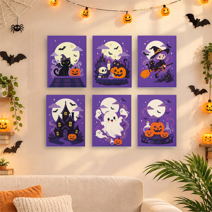 Purple Moon Halloween mini paint by numbers – image 17