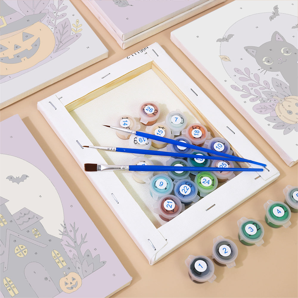 Botanical Halloween Emblems mini paint by numbers – image 2