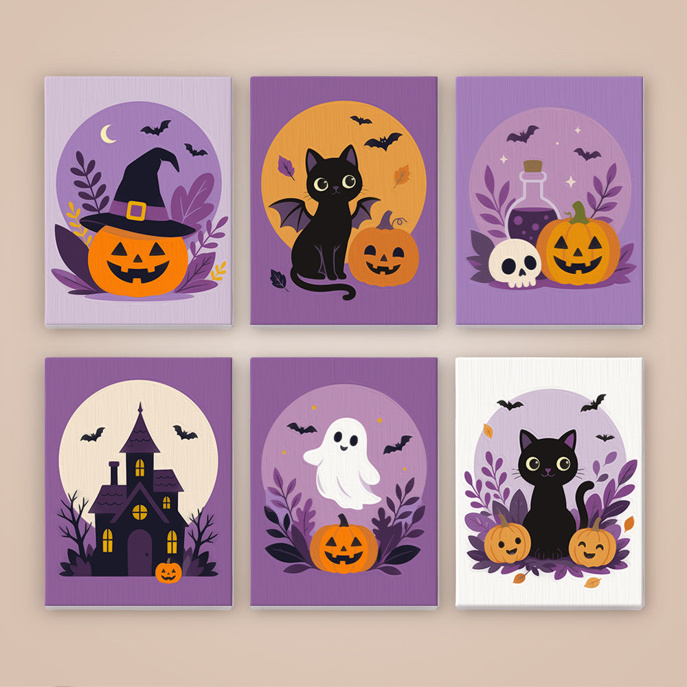 Botanical Halloween Emblems mini paint by numbers – image 8