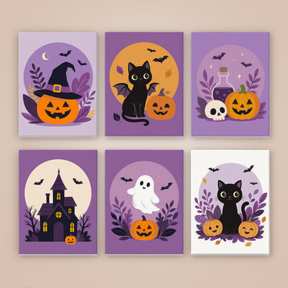 Botanical Halloween Emblems mini paint by numbers – image 8
