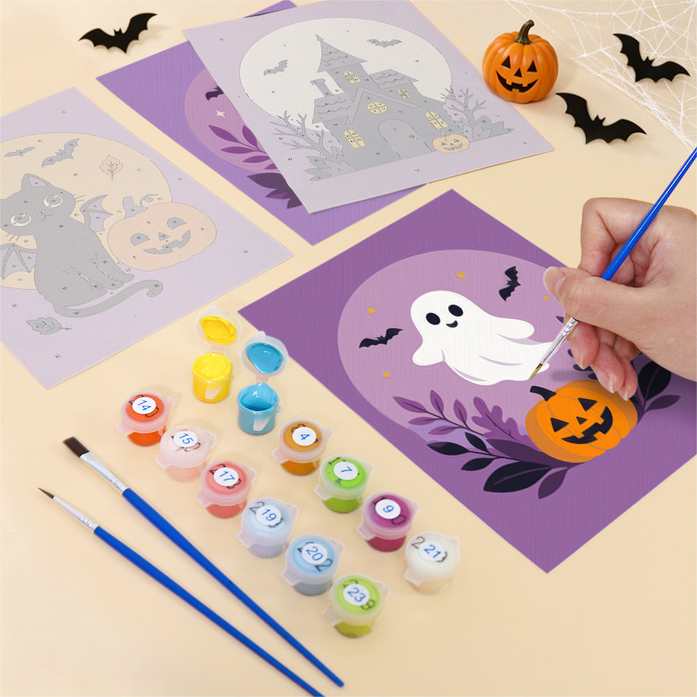 Botanical Halloween Emblems mini paint by numbers – image 12