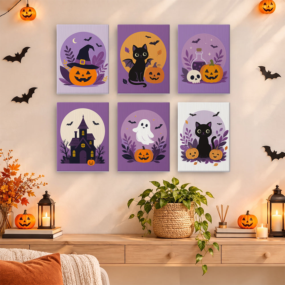 Botanical Halloween Emblems mini paint by numbers – image 14