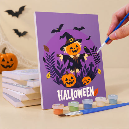 Purple Halloween Wreath Friends mini paint by numbers – image 3