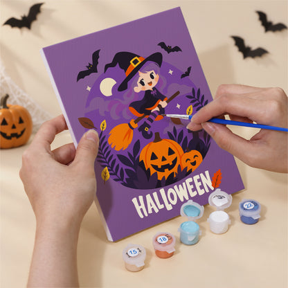 Purple Halloween Wreath Friends mini paint by numbers – image 5