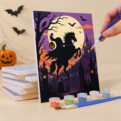 Full Moon Witch Silhouettes mini paint by numbers – image 3