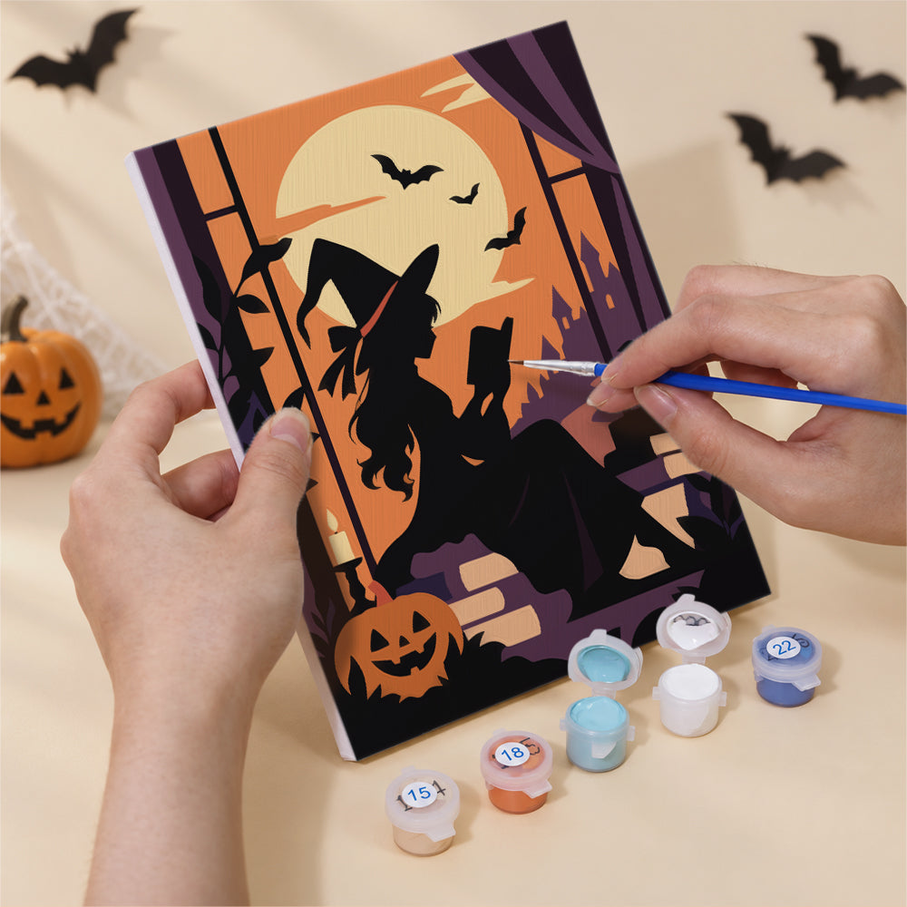 Full Moon Witch Silhouettes mini paint by numbers – image 5