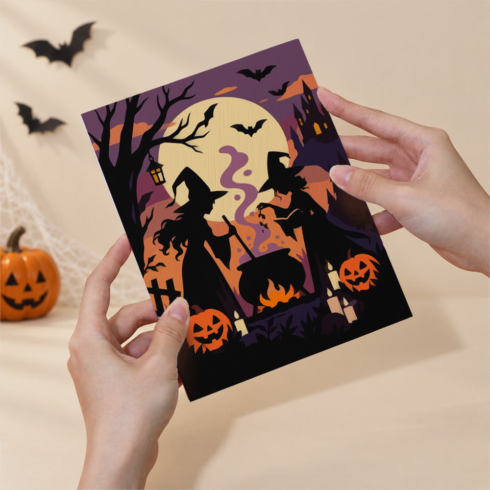 Full Moon Witch Silhouettes mini paint by numbers – image 6