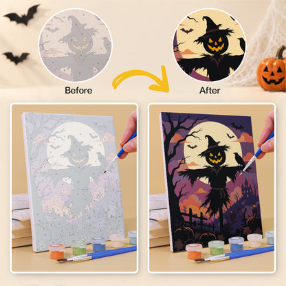 Full Moon Witch Silhouettes mini paint by numbers – image 10